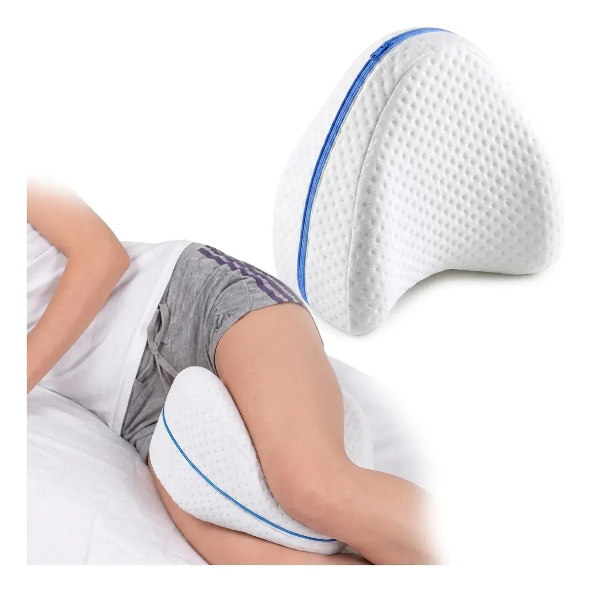 Almohada para piernas y rodillas Archy ergonómica para dormir de lado