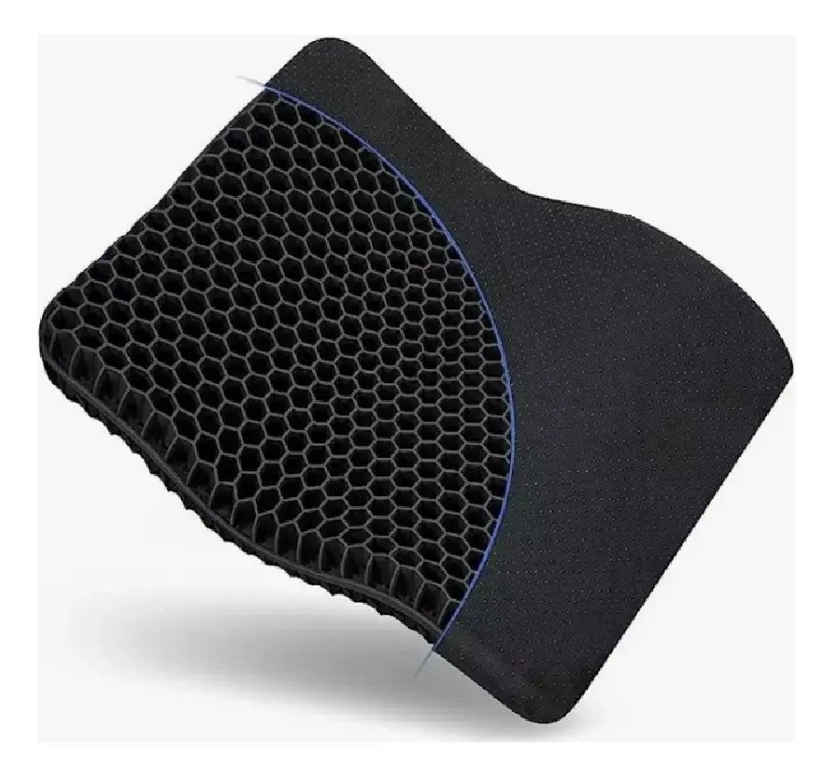 Cojín de gel tipo panal ergonómico para silla y automóvil