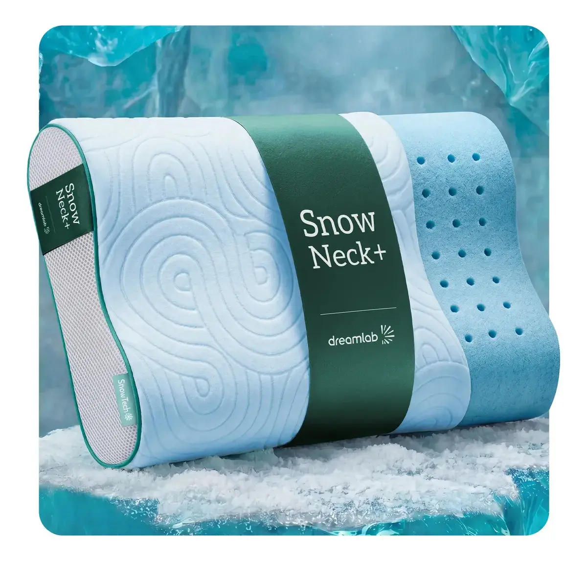 Almohada cervical DreamLab Polar Neck Memory Foam Gel para soporte cervical