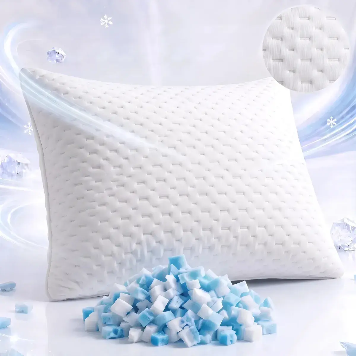 Almohada cervical URURI Memory Foam de altura ajustable