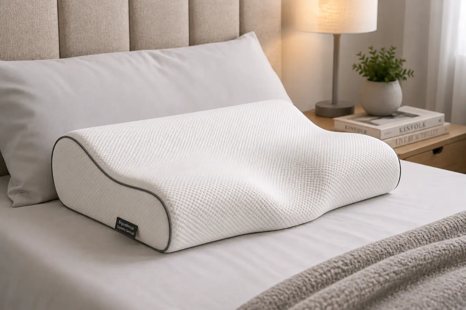 Almohada cervical ergonómica para el cuidado de la columna