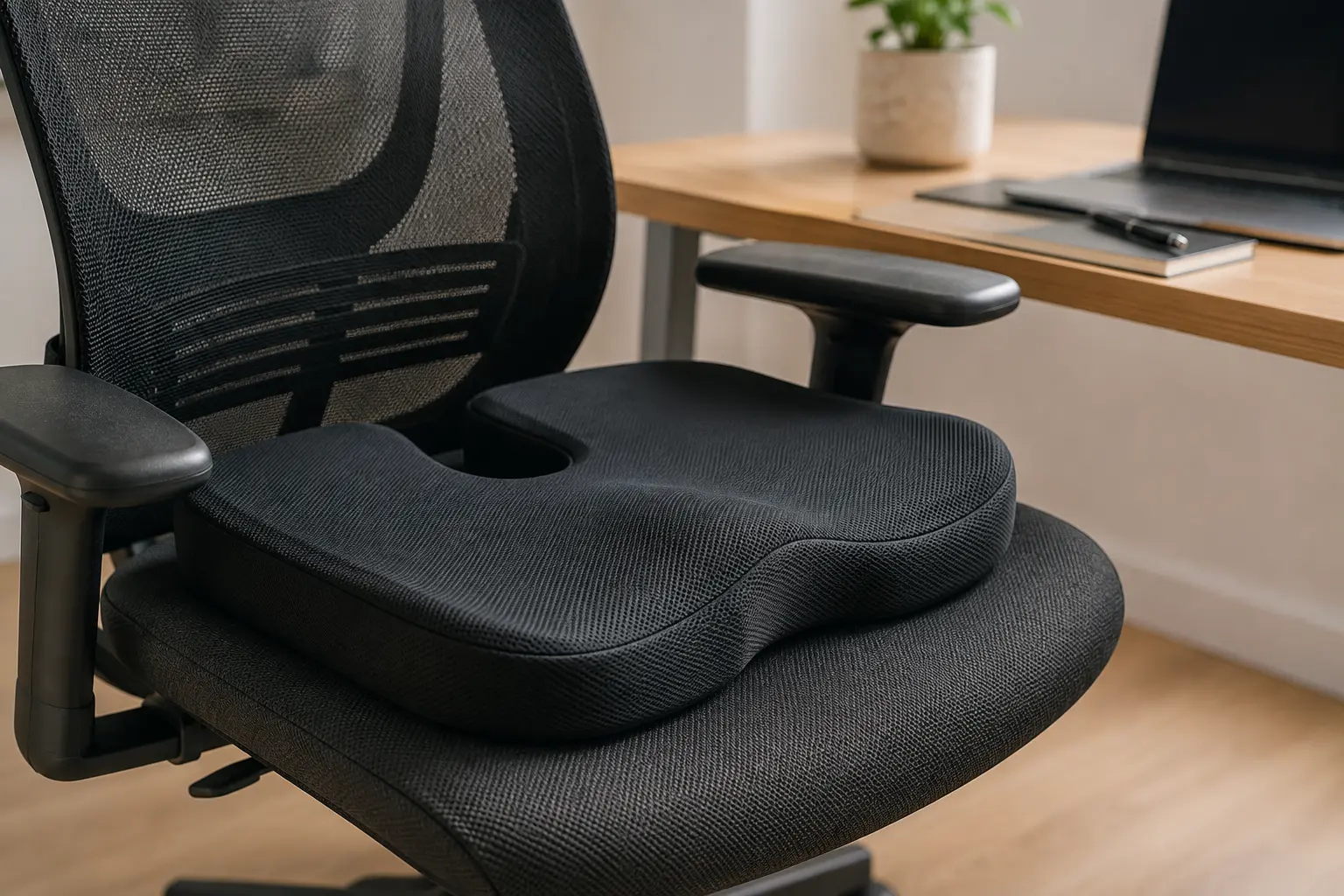 Cojín ergonómico para asiento y cuidado de la columna